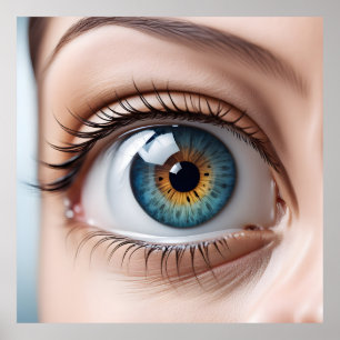 Female öga makro poster