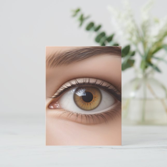 Female öga makro vykort (Stående Fram)