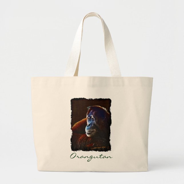 Female Orangutan Primate Wildlife Carry Bag Jumbo Tygkasse (Framsidan)