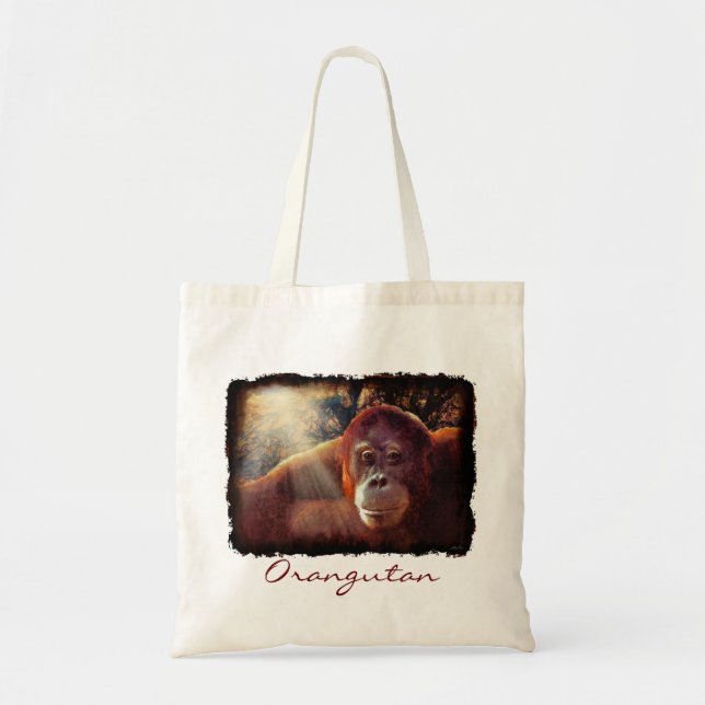 Female Orangutan Primate Wildlife Tote Bag Tygkasse (Framsidan)