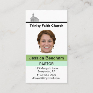 Female Pastor Business Card Visitkort