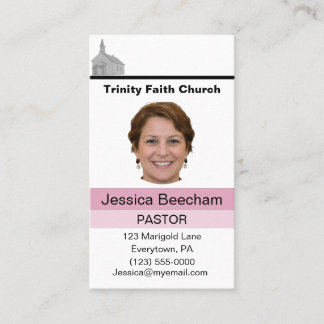 Female Pastor Custom Business Card Visitkort