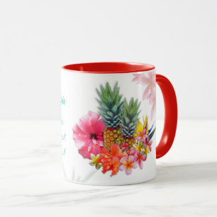 Female pastor Teacher Tropical Flowers Mugg