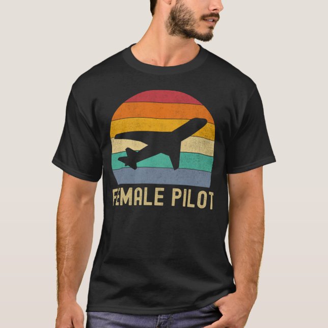 Female Pilot Definition  Aviation T Shirt (Framsida)