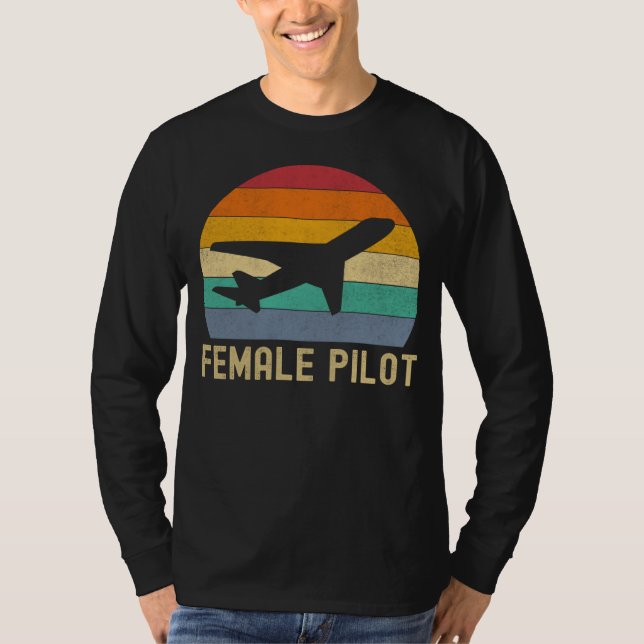 Female Pilot Definition  Aviation T Shirt (Framsida)