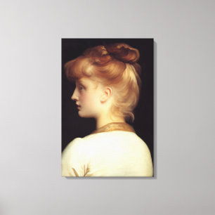 Female Porträtt bakifrån (av Frederic Leighton) Canvastryck