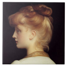 Female Porträtt bakifrån (av Frederic Leighton)