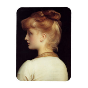 Female Porträtt bakifrån (av Frederic Leighton) Magnet