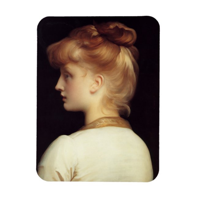 Female Porträtt bakifrån (av Frederic Leighton) Magnet (Vertikal)