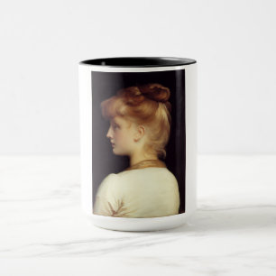 Female Porträtt bakifrån (av Frederic Leighton) Mugg