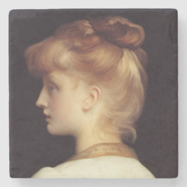 Female Porträtt bakifrån (av Frederic Leighton) Stenunderlägg
