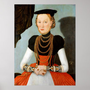 Female Porträtt - Cranach the Younger - c1564 Poster