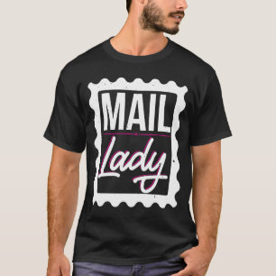 Female postarbetare Dam Frimärke T Shirt