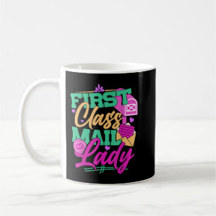 Female postarbetare Förklass Mail Dam Funny T Kaffemugg