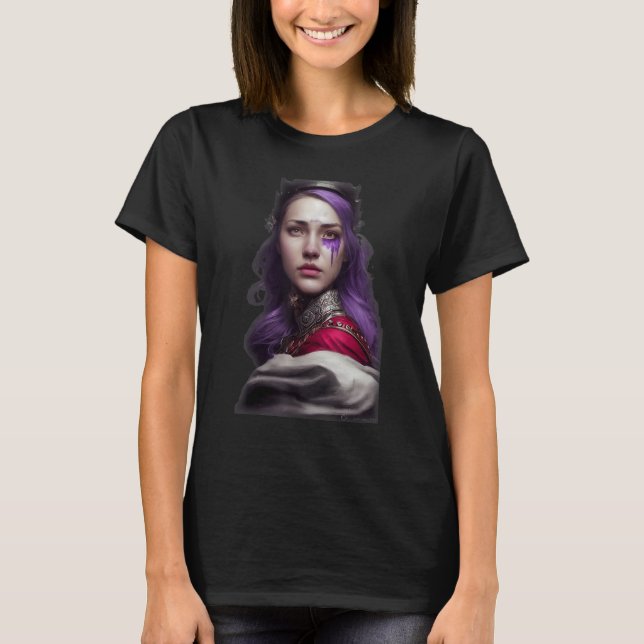 Female prinsessan Scar på Lämnat sida om Ansikte R T Shirt (Framsida)