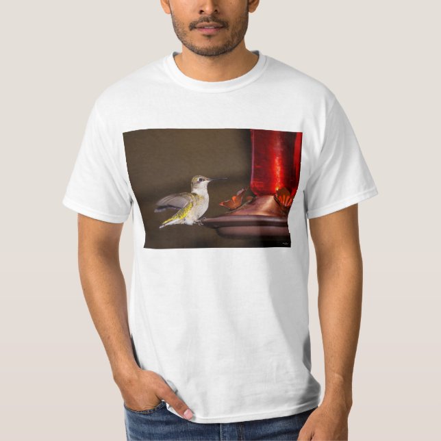 Female Ruby-throated Hummingbird Tee Shirt (Framsida)