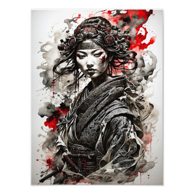 Female Samurai A Fototryck (Framsidan)