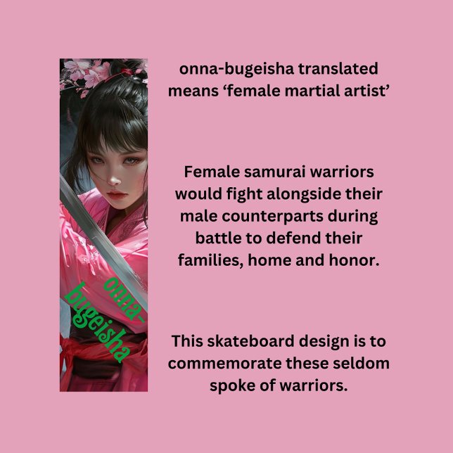 Female Samurai Mini Skateboard Bräda 18,5 Cm (Skapare uppladdad)