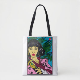 FEMALE SAMURAI Tote Tygkasse