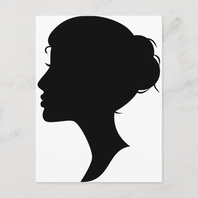 Female Silhouette Vykort (Framsida)