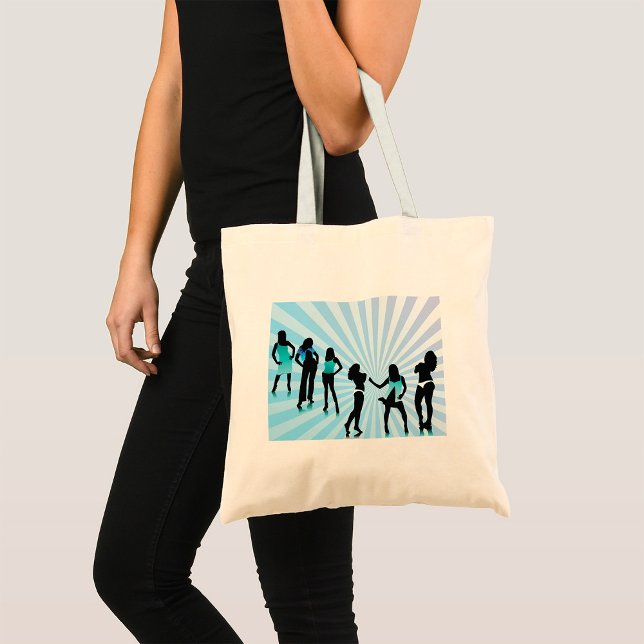 Female Silhouettes Tote Bag Tygkasse (Skapare uppladdad)