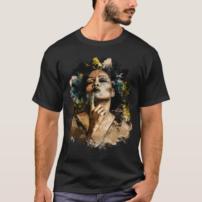 Female Singer Musician T Shirt (Framsida)