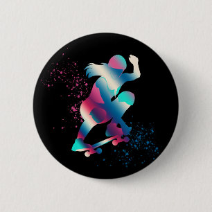Female Skateboarder Knapp