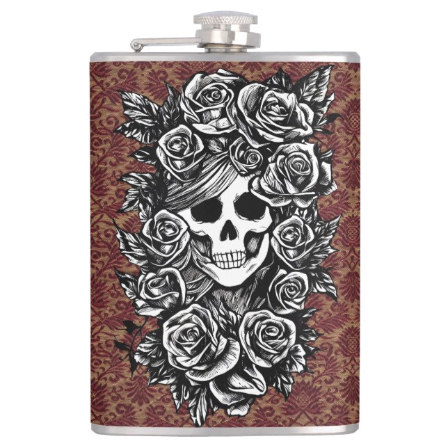 Female Skull Roses Day Of The Dead Art Fickplunta (Framsidan)