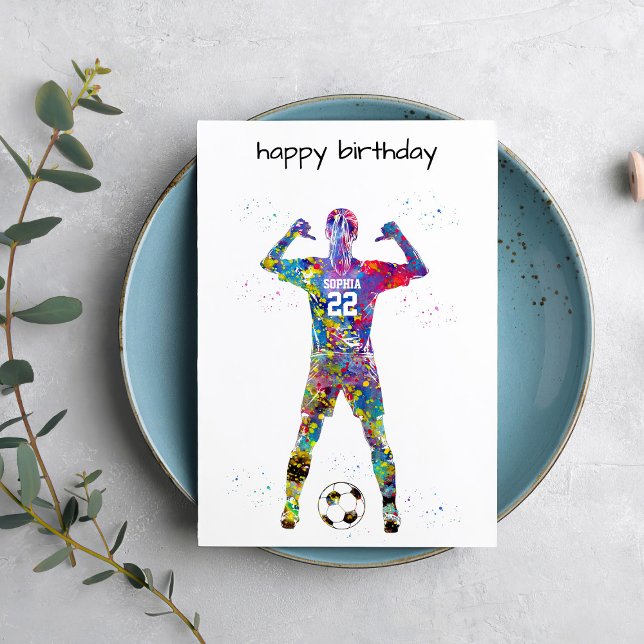 Female Soccer Player Kort (Skapare uppladdad)