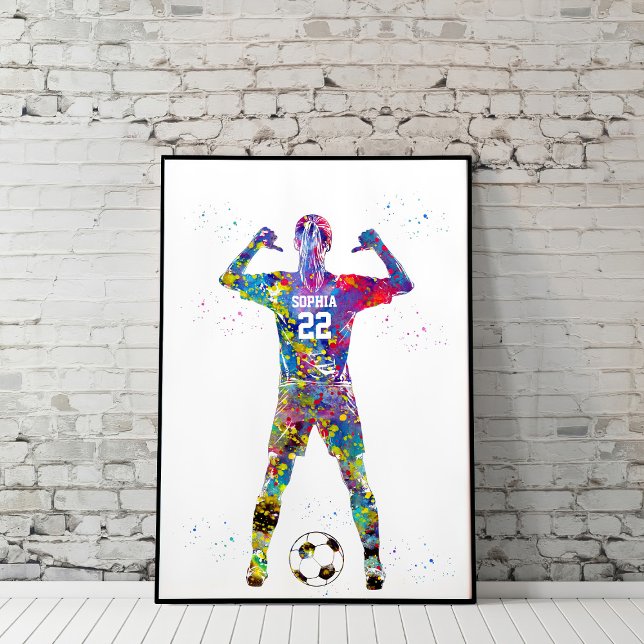 Female Soccer Player Poster (Skapare uppladdad)