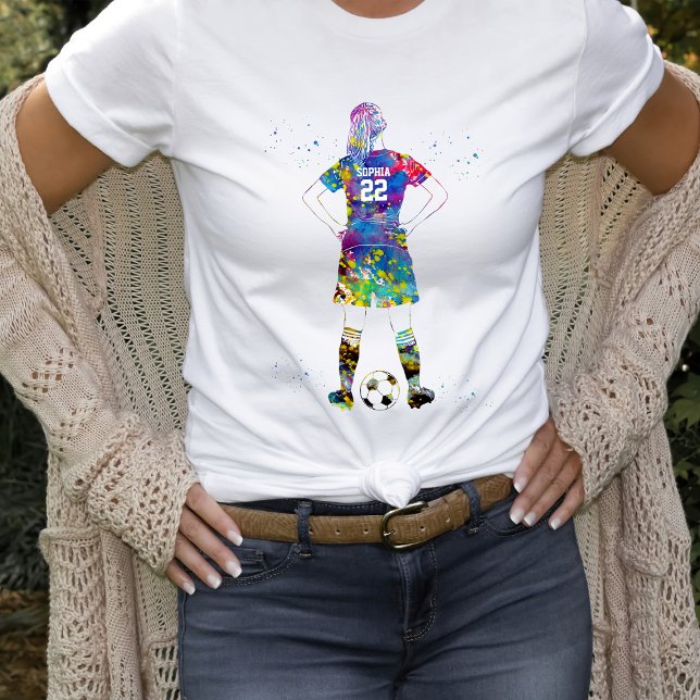 Female Soccer Player  T Shirt (Skapare uppladdad)