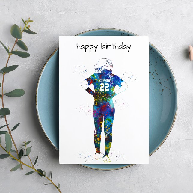 Female Softball Player Kort (Skapare uppladdad)