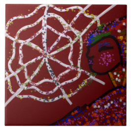 Female Spider Pharaoh Ceramic Tile Kakelplatta