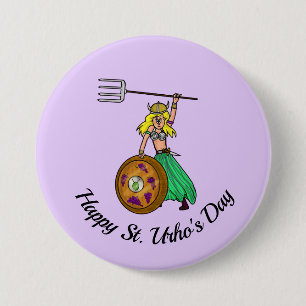 Female St. Urhos Day Round Button Knapp