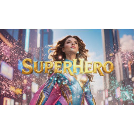 FEMALE SUPERHERO - SCI-FI FANTASY RUND KUDDE