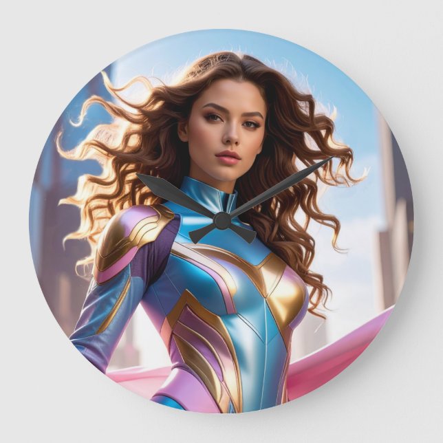 FEMALE SUPERHERO - SCI-FI FANTASY STOR KLOCKA (Framsida)