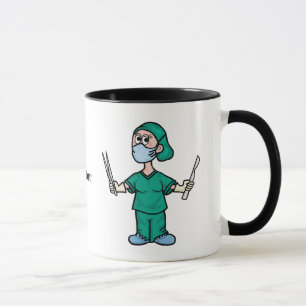 Female Surgeon med Verktyg Mugg