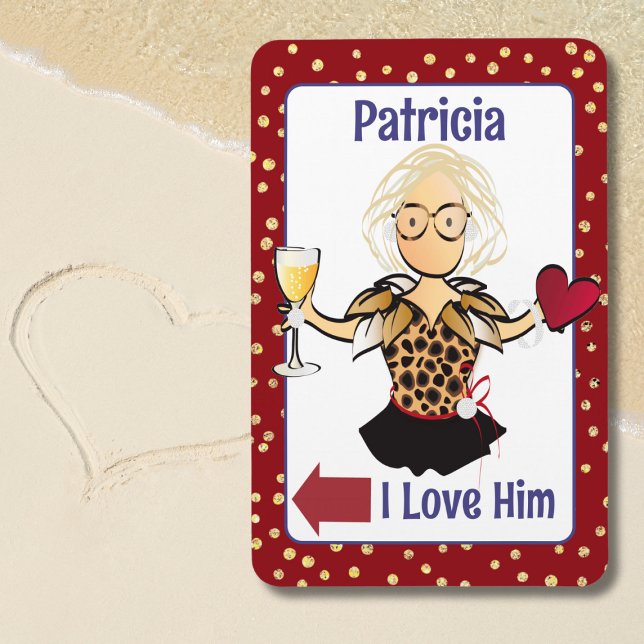 Female Tecknad Bröllop-årsdagen Kärlek Cruise Magnet (Skapare uppladdad)