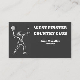 Female Tennis Coach Tennis Pro Tennis Instructor Visitkort