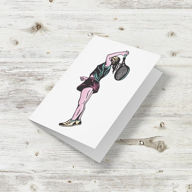 Female Tennis Player Card Kort (Skapare uppladdad)