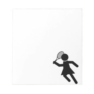 Female Tennis Player - Tennis Symbol Anteckningsblock