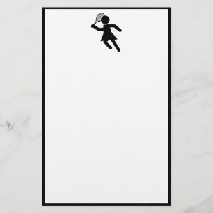 Female Tennis Player - Tennis Symbol Brevpapper