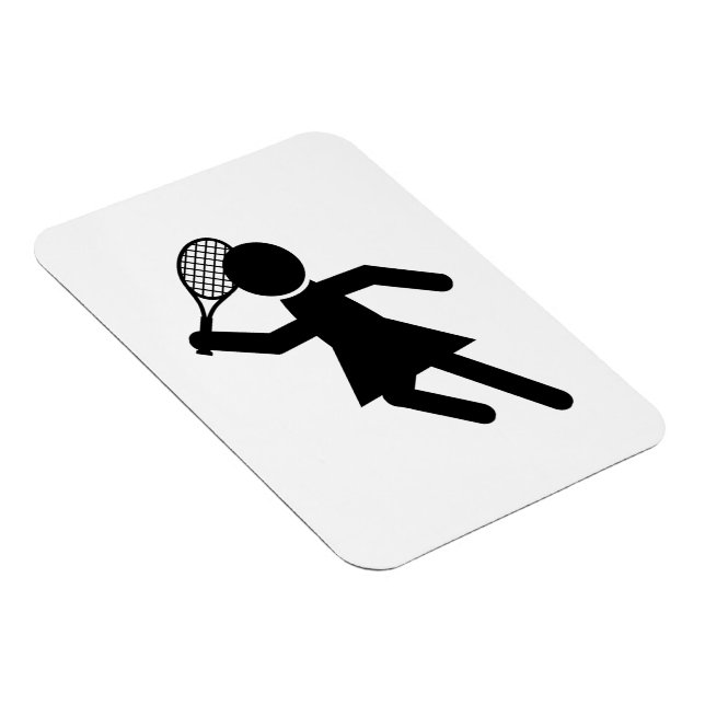 Female Tennis Player - Tennis Symbol Magnet (Högersidan)