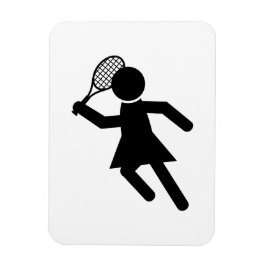 Female Tennis Player - Tennis Symbol Magnet