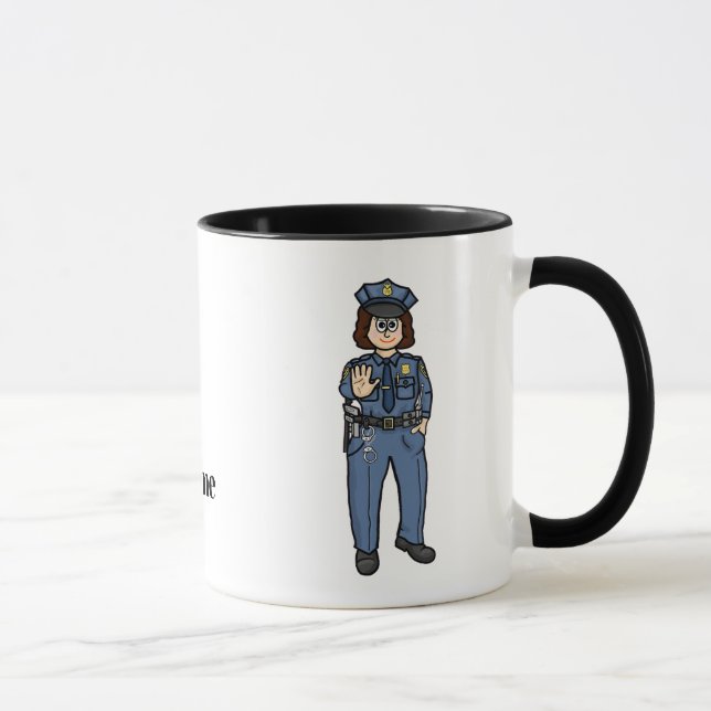 Female U.S. Gräns Patrol Agent Namn Mugg (Höger)