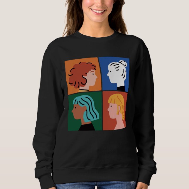 Female Unity Sisterhood IWD Gift T Shirt (Framsida)