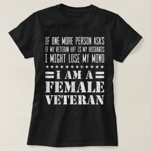 Female Veteran Make Hat Veterans Day Gift Shirt T (Design framsida)
