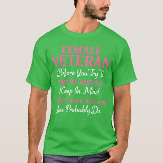 Female Veteran Retired Military Women Veteran Moth T Shirt