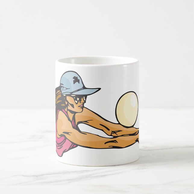 Female Volleyball Player Kaffemugg (Skapare uppladdad)