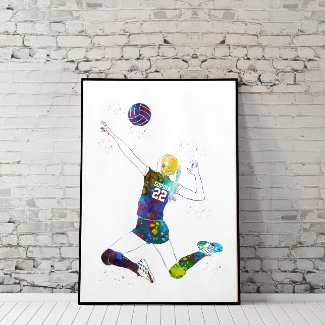  Female Volleyball Player Poster (Skapare uppladdad)